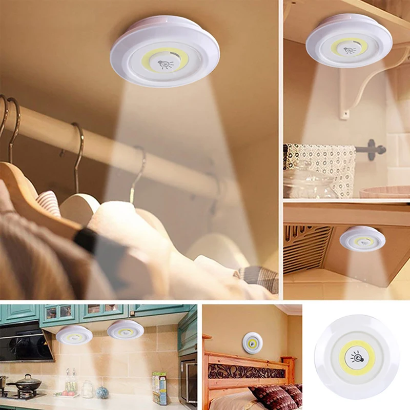 

Kitchen New Dimmable LED Under Cabinet Night with Remote Control Battery Operated Closets Lights for Wardrobe Bathroom lighting