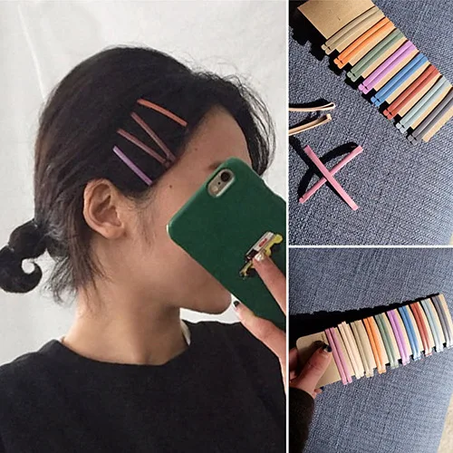 

20pcs Girl Mixed Colorful Clips Bangs Clip Wild Barrettes Hairpin Hair Clip ponytail headbands Hair Accessories Drop Shipping