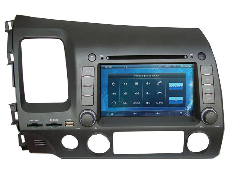 Sale 7" Car DVD player with GPS(optional),audio Radio stereo,BT,car multimedia headunit for Honda CIVIC 2006 2007 2008 2009 2010 2011 4