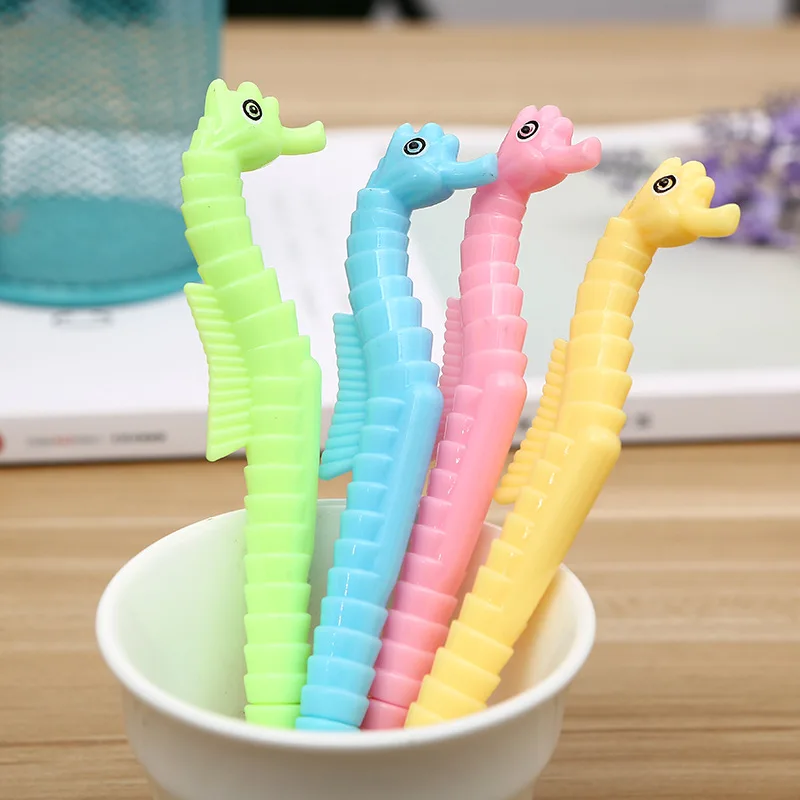 

40pcs/lot Marine Color Hippocampal Gel Pen Signature Pen 0.5mm Creative Cartoon Stationery Children Gifts Office Supplies