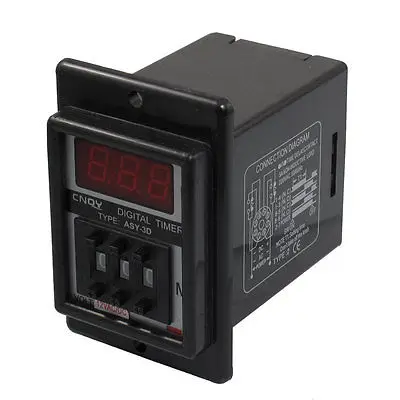 

Black AC/DC 12V Power on Delay Timer Time Relay 1-999 Minute 8 Pins ASY-3D
