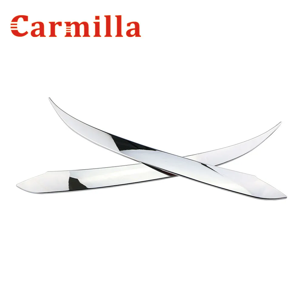 Carmilla 2X автомобильные передние фары Sports Mind ABS хромированные декоративные полоски
