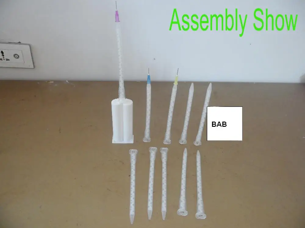 resina epóxi descartável para misturador misturador de cartucho segunda peça