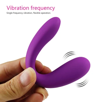 Portable Mini U Shape G-spot Anal Double-head Dildo Vibrator Sex Toy for Women Couple Clitoris Stimulator Vagina Pussy Massager 1
