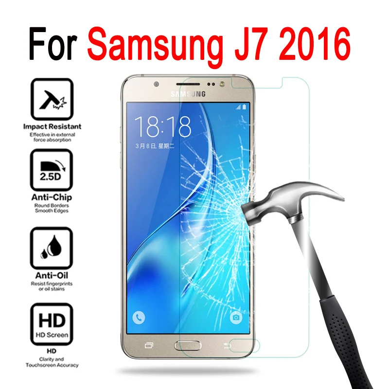 

Tempered glass For Samsung Galaxy J7 2016 Screen Protector Cover On Samsung Galaxy J710H J710F J710FN J710M Protective Film Case