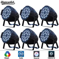 6 шт./лот 18x12 Вт led Par огни led Par-прожектор RGB может Par 64 бар свет dj свадьба свет этапа