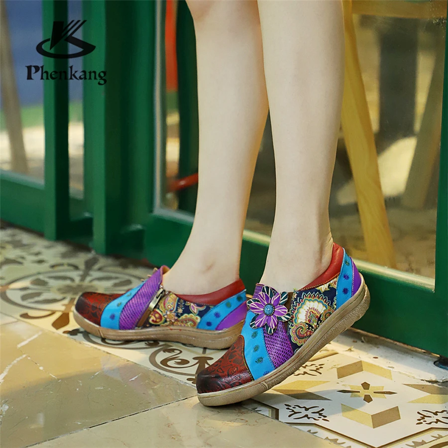 Blue Deporte Genuino Las Verano De 2019 Mujer Mujeres Zapatos Oxford Primavera Planos Casuales Cuero Para Vintage Zapatillas xA0F4aASw