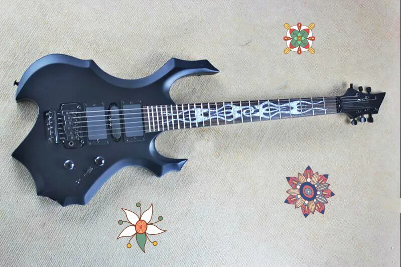

Top quality GYJS-0016 Matte Black with Pearl inlay fingerboard So beautiful electric guitar ,Can Be customized, Free shipping