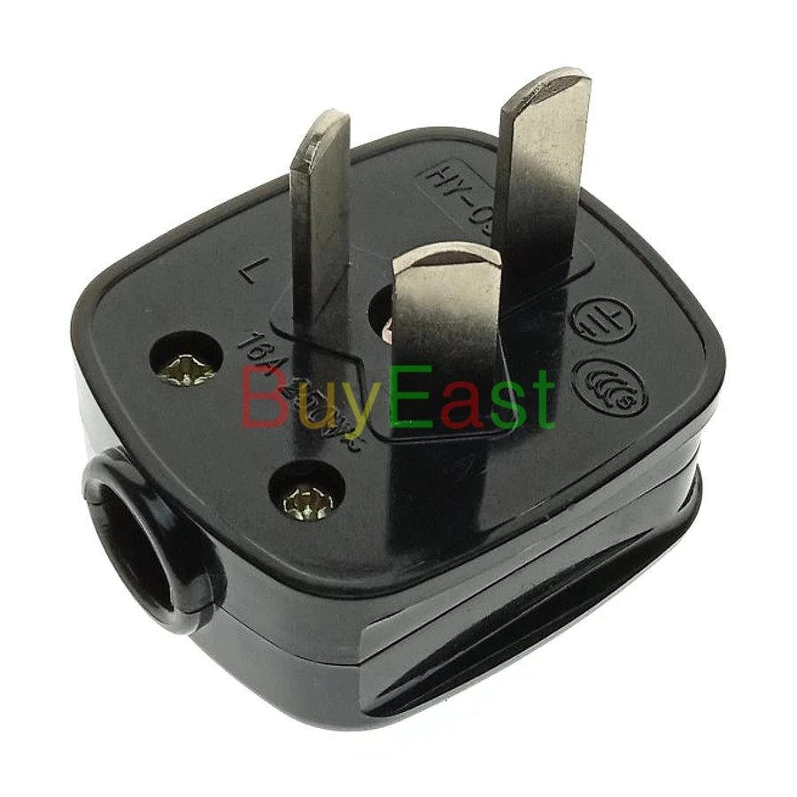 

China 16A Male Main Power Plug AC100~250V 16A Black Color (Work With Xiaomi smart companion)