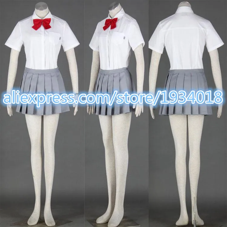 Anime Bleach Uniform Cosplay Karakura High School Girl's School Uniform