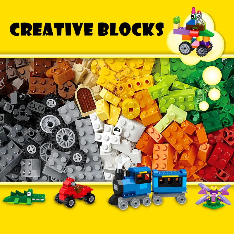 

550pcs Diy Compatible With Legoing Building Blocks Set Modeling Creative With Educational Bricks Toys For Children birthday Gift