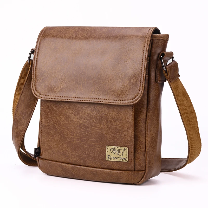 Luxury Brand Men Vintage Crossbody Bags Man Leather Shoulder Bag For