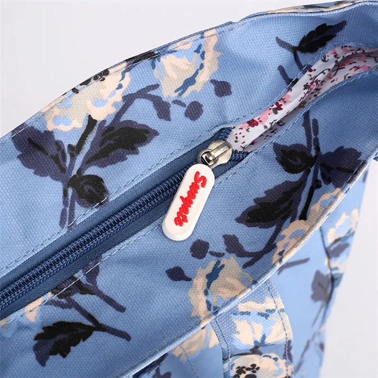 Модная женская сумка большого размера, Женская Повседневная нейлоновая сумка через плечо с цветочным принтом, пляжная сумка Bolsa Feminina