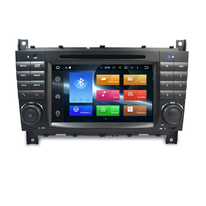 Sale HIRIOT 7 IPS Car Android 8.0 DVD GPS Player Sat Navi For Mercedes Benz C-Class W203 W209 4G RAM 32G Radio BT WIFI DAB+MAP TPMS 4