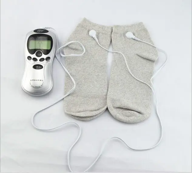 TENS,5pair Electrode socks Silver fiber socks,care physical therapy socks,promote the blood