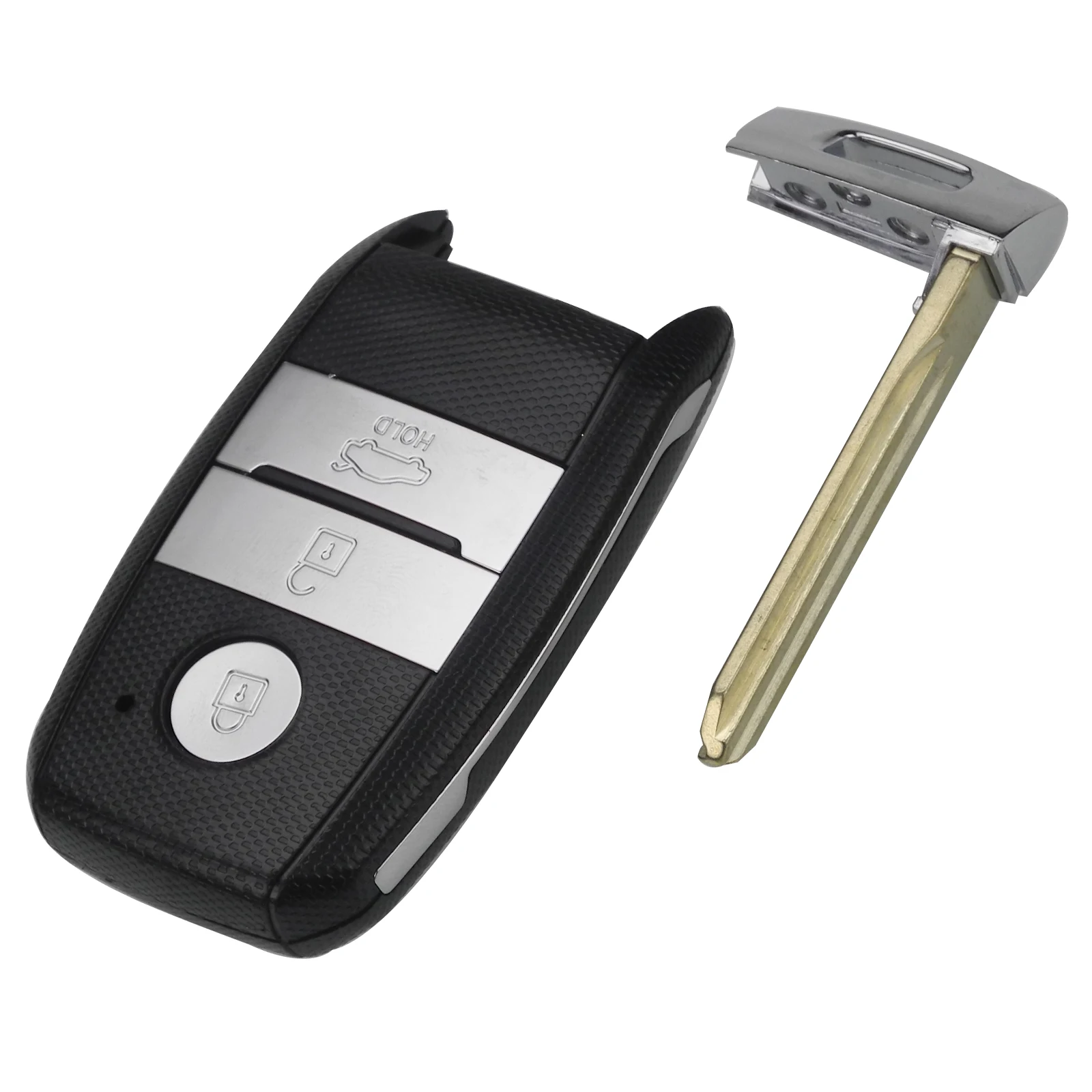 

jingyuqin 3 Buttons Replacement Shell Smart Car Remote key Shell Key Case for Kia K3 K5 with Uncut Blade FOB