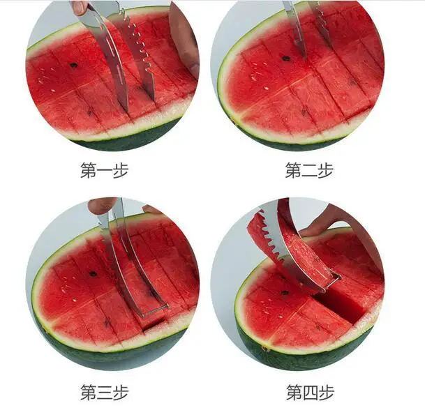 Дыня из нержавеющей стали для резки кусочками ломтиками для вырезания серединки сервер сплиттер арбуз Cantaloupe