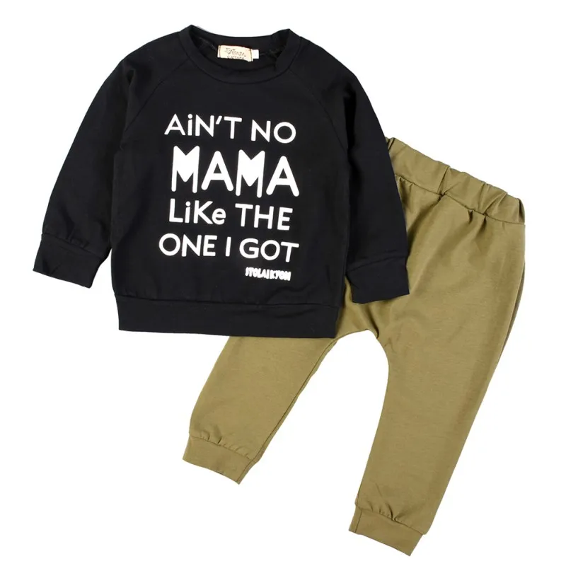 Newborn Autumn Winter Toddler Infant Kid Baby Boy Clothes Letter Long Sleeve T-shirt Tee+Long Pants Outfits Set 0-3Y 2pcs newborn toddler christmas clothing set infant kid baby boy clothes t shirt top pants outfits set 0 18m