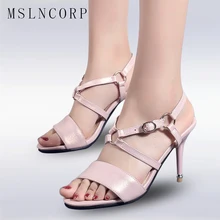 Plus Size 34-44 women sexy sandals party high heel solid fashion pumps thin heels cross strap wedding shoes lady summer shoes Plus Size 34-44 women sexy sandals party high heel solid fashion pumps thin heels cross strap wedding shoes lady summer shoes