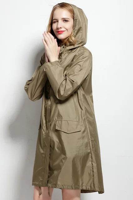 Hood Raincoat Women Waterproof Long Outdoor Travel Women Rain Coat Rainwear Ponchos Jacket Impermeable Mujer Capa De Chuva