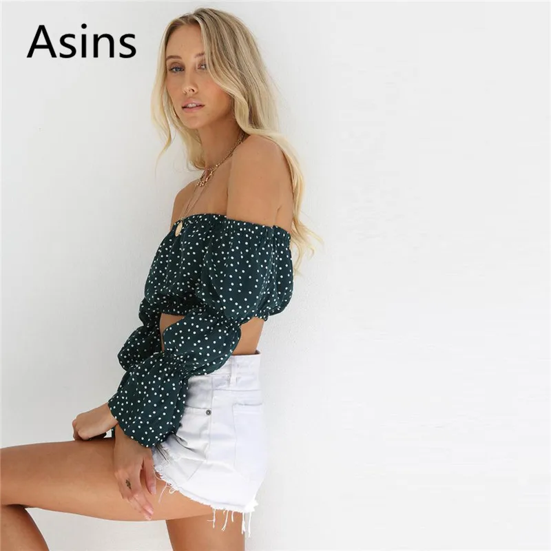 Женские топы и блузки Asins Новинка лета 2019 популярная женская Повседневная модная