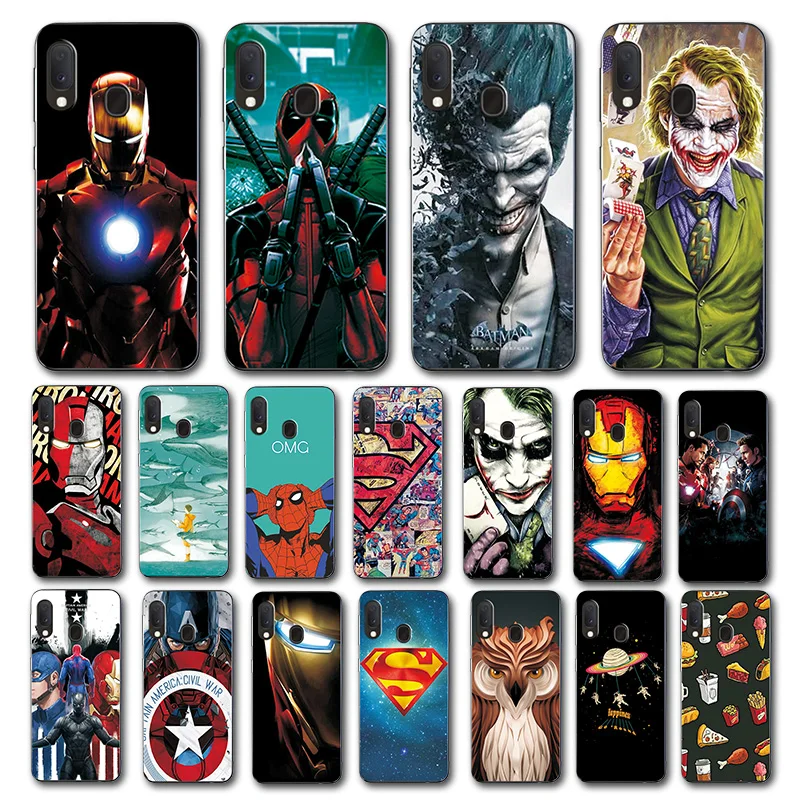 

Newest Deadpool Printed Case For Samsung A20E SM-A202F Batman Novelty A20 Phone Shell For Galaxy A2 Core A260F Back Cover Fundas