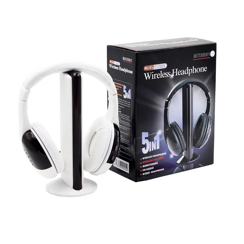 New High Quality 5 in1 Wireless Hi Fi Headphone FM Radio Chatting