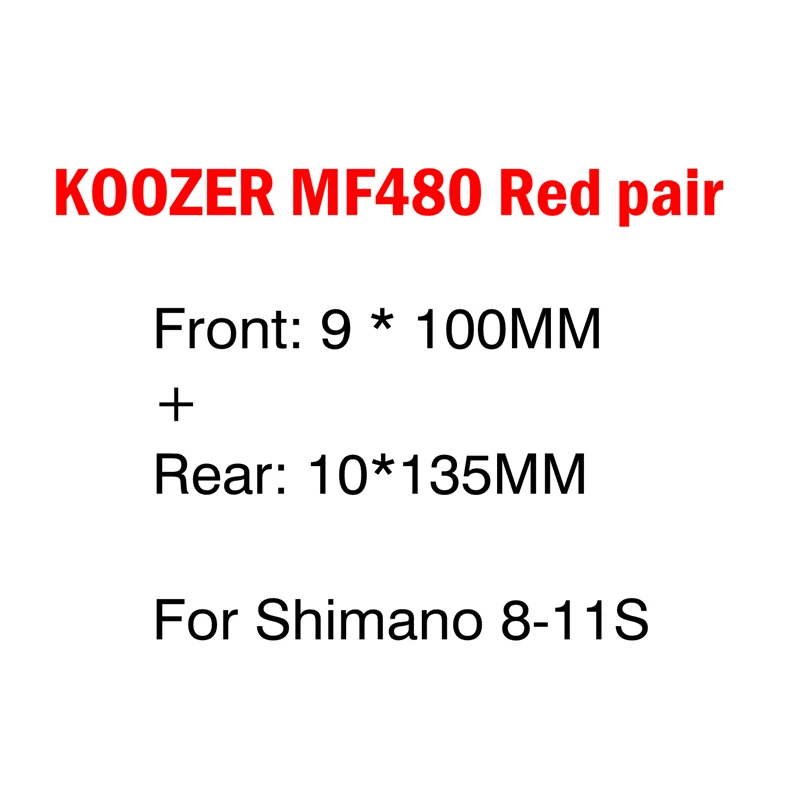 KOOZER MF480 32 отверстия передняя, Задняя Ступица 4 герметичный подшипник 24T трещотка QR быстрый выпуск через ось горный велосипед концентраторы для Shimano Sram - Цвет: Red 9X100 10X135mm