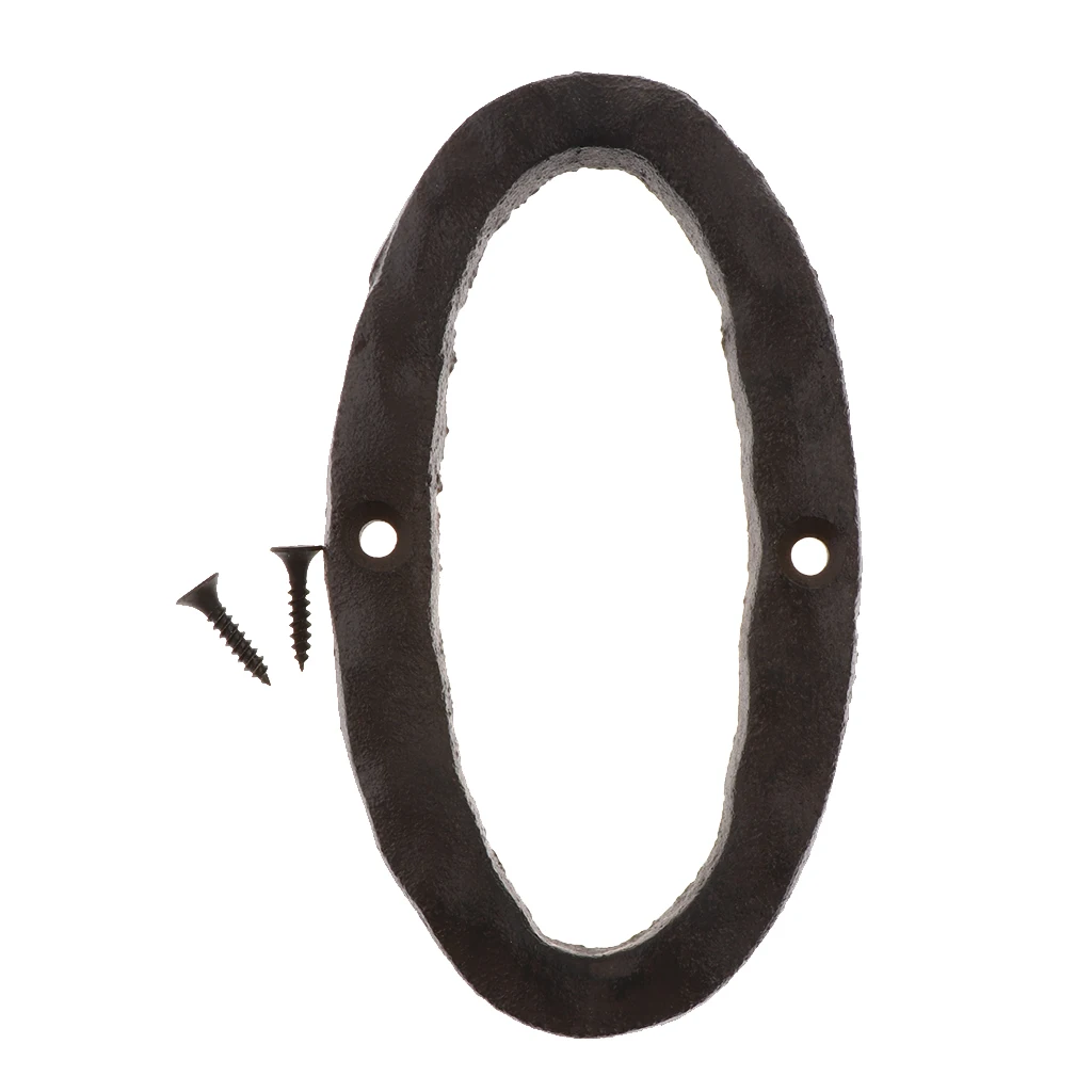 

High Quality Address Door Number Sign Plaque Black Iron Home Decor Hotel Decoration Engagement Wedding Decoration Supply
