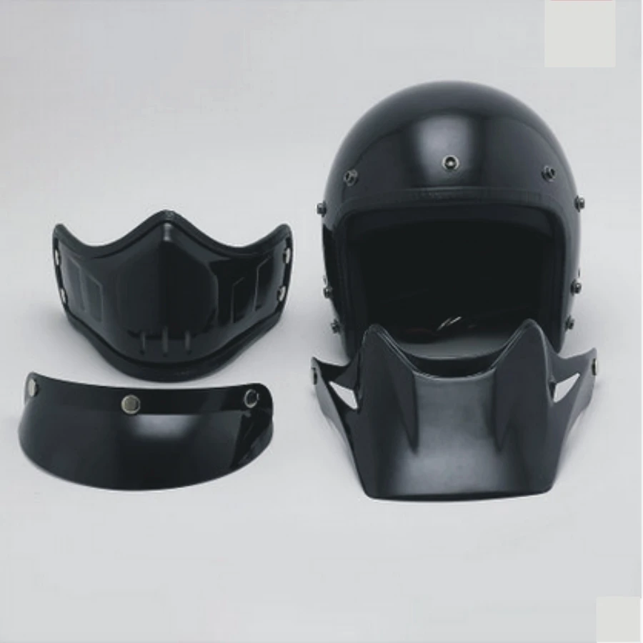 Retro half face motorcycle helmet motorcross personality male full