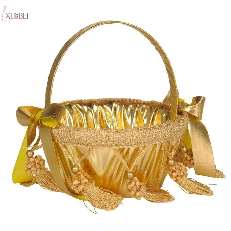 

Wedding Flower Girl Basket Vintage Flower Basket Wedding Flower Basket With Lace Satin Wedding Supplies