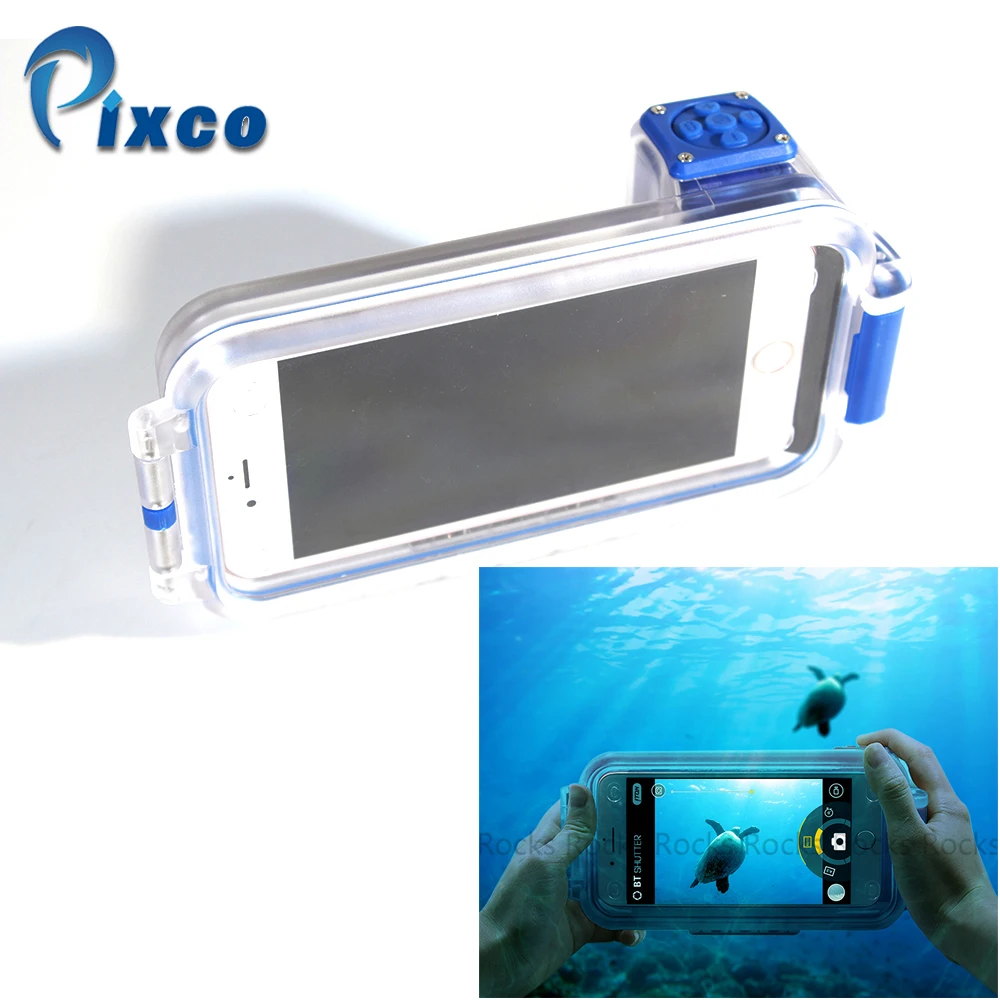Pixco 30m Bluetooth Waterproof Diving Case Remote For IPhone 4.7 5.5