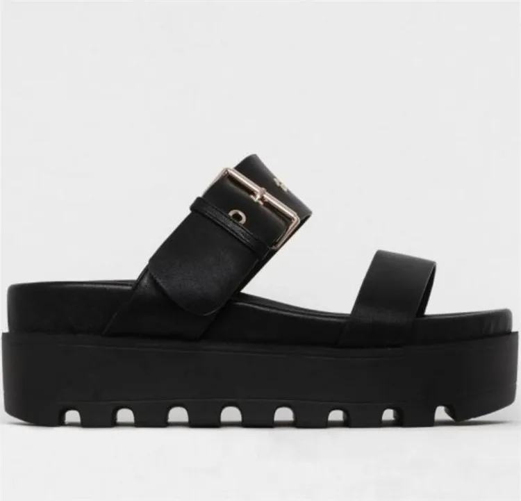 2019 Leopard Women Slipper Summer Open Toe Platform Slide Ladies Fashion Hollow Light Slip On Wedge Sandals Woman Shoes Dropship