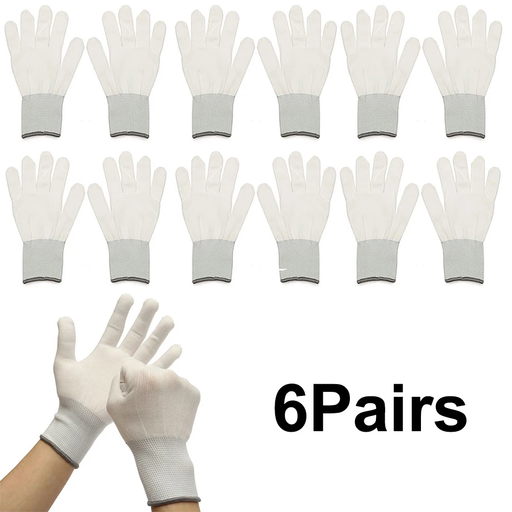 6 пар удобных прочных хлопковых перчаток, инструменты для нанесения тонировки на автомобиль, виниловые наклейки