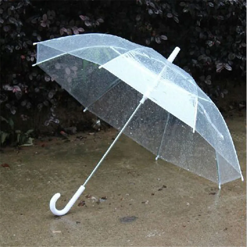 

New Portable Fashion Transparent Clear Rain Umbrella Parasol PVC Dome for Wedding Party Favor