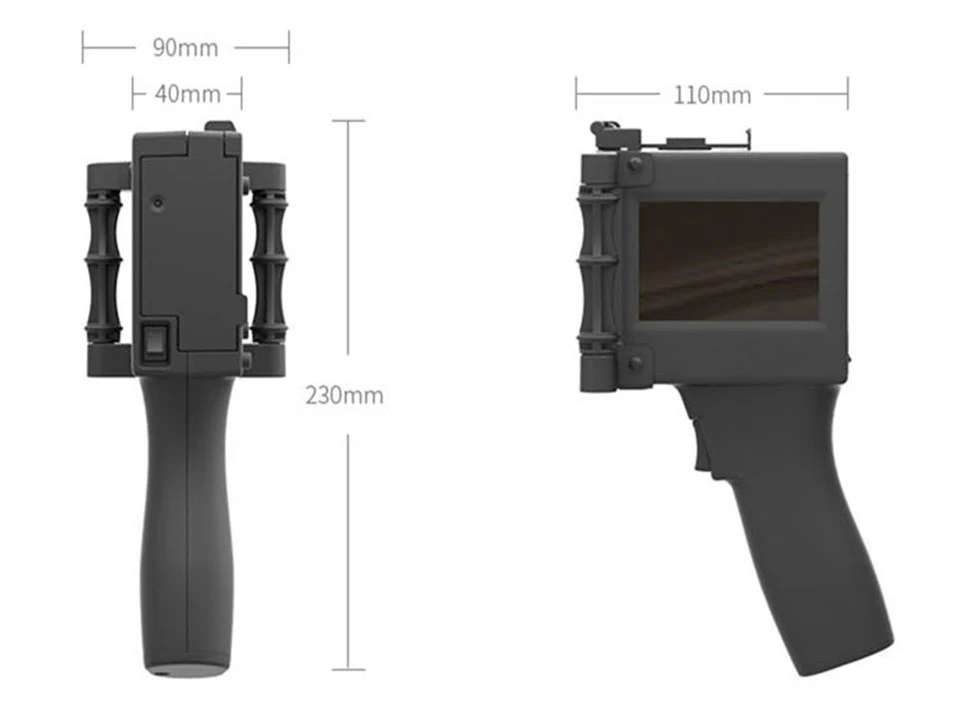 Сенсорный экран 600 dpi ручной Интеллектуальный QR струйный принтер USB 360T чернильный кодер для кодирования даты машина+ эко сольвентный чернильный картридж