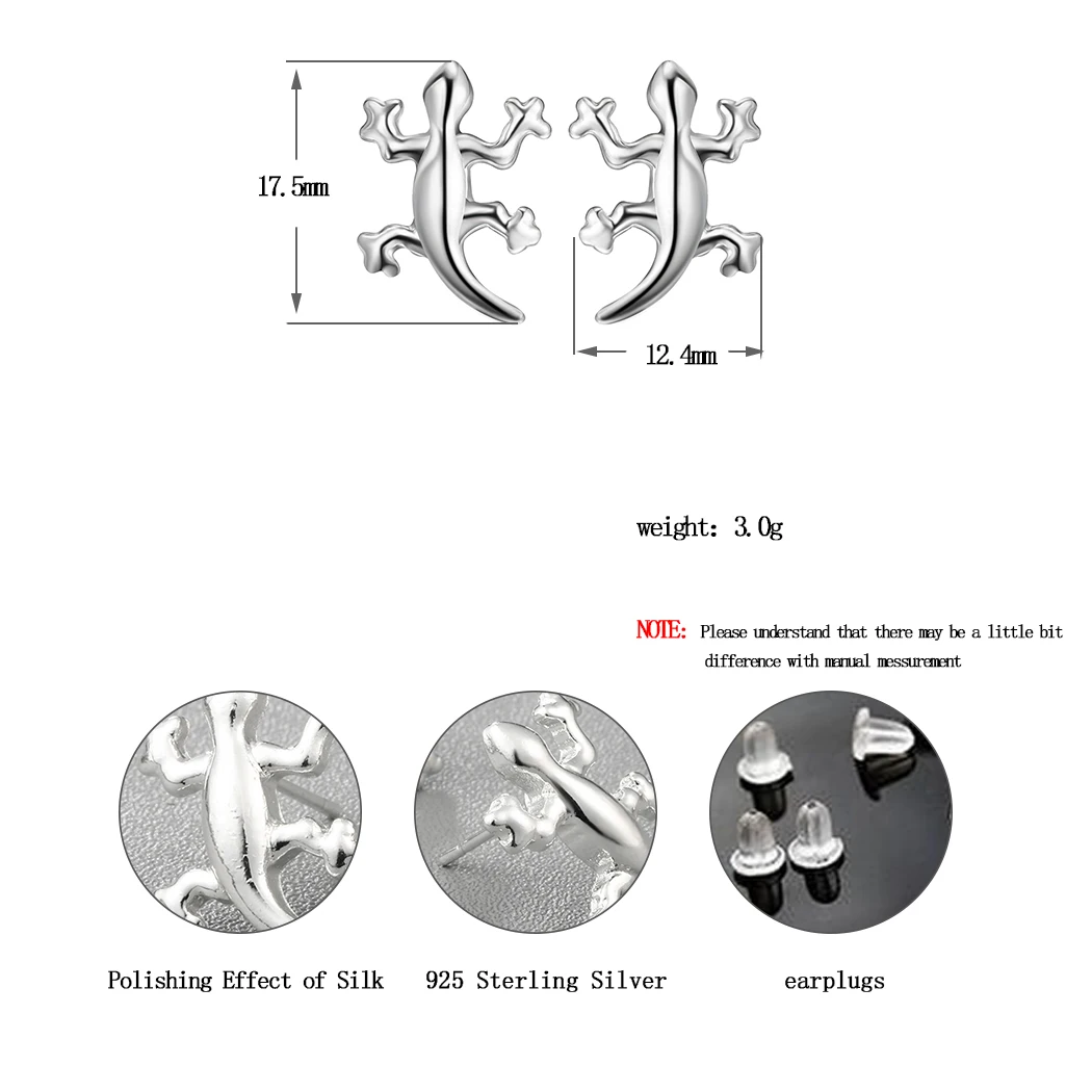 Рептилия серьги в форме ящерицы для женщин девочек крошечные милые животное геккон никель бесплатно личности Вечеринка ювелирные изделия серьги