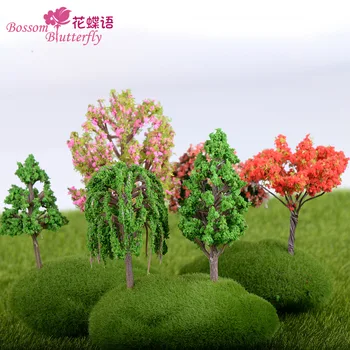 

5pcs/pack Micro Landscape Decoration Multicolor Simulation Cherry Tree Miniatures People Lover Craft Home Decoration Accessories