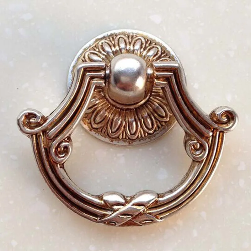 Dresser pull knob Drawer knob pull antique silver cabinet cupboard handle knob antique shaky drop ring furniture decoration knob white ceramic cabinet knob sunflower dresser drawer pull handle closet knob dia 28mm