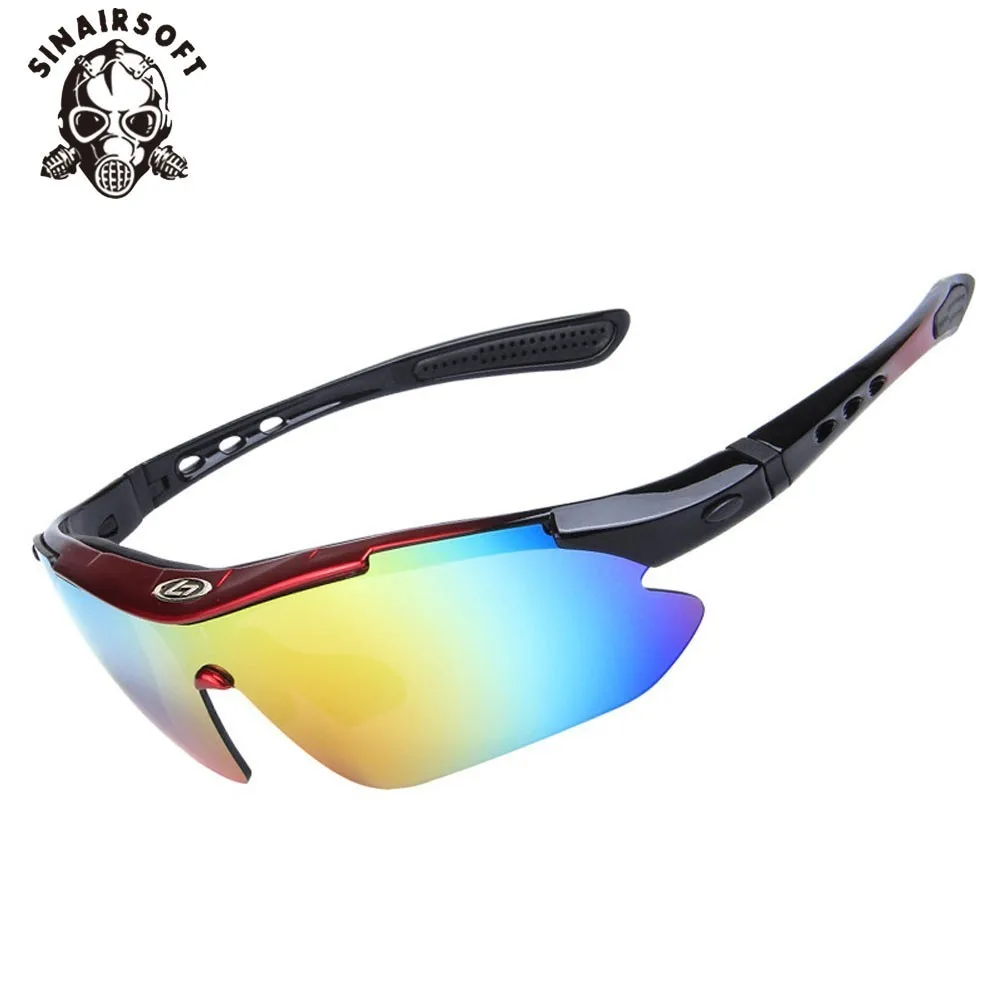 Поляризационные солнцезащитные очки, уличные спортивные очки, солнцезащитные очки 0868, очки для пешего туризма, 5 линз, 4 цвета - Цвет: Белый
