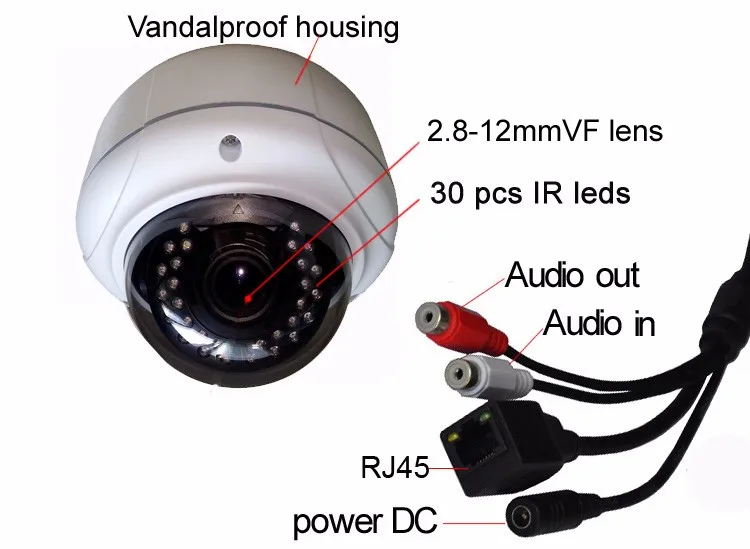 Ccdcam 4mp H.265 IP Камера открытый vandalproof 2.8-12 мм с переменным фокусным расстоянием ИК Ночное видение ONVIF P2P видеонаблюдения Камера