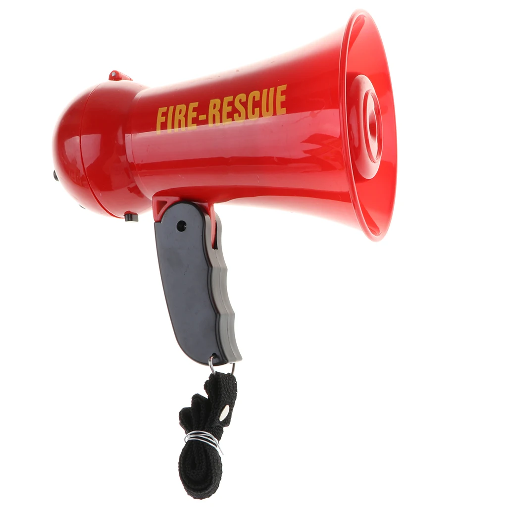 Pretend Play Kids Fire Fighter`s Megaphone w/ Siren Sound Handheld Mic Toy