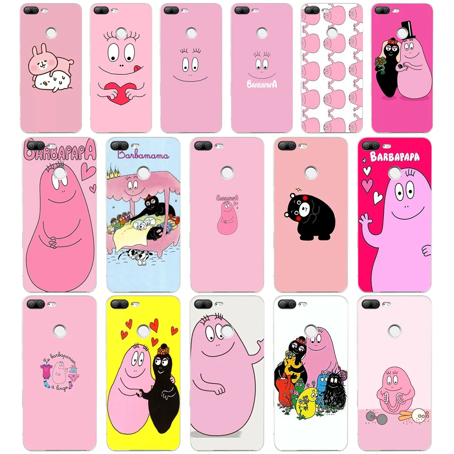 

141AQ Les Barbapapa Barbamama Pink Soft Silicone Tpu Cover phone Case for huawei Honor 9 Lite 10 p 9 10 lite case