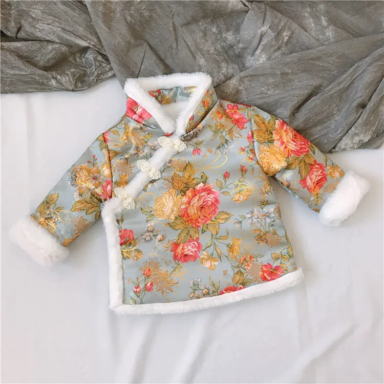Осенне-зимние детские куртки, жилет, детская утепленная верхняя одежда в китайском стиле, стильный жилет, хлопковые пальто для маленьких девочек