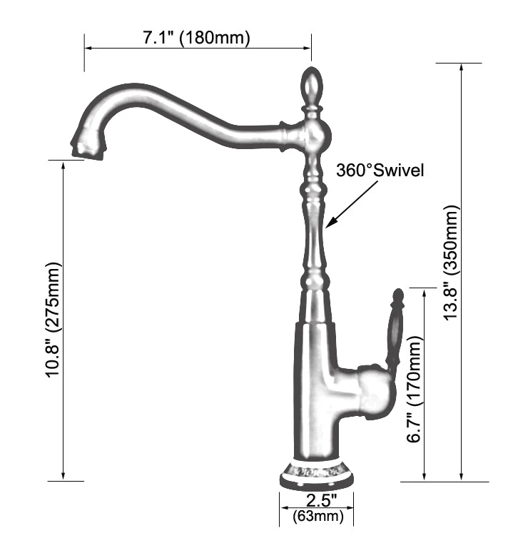 Antique Red Copper Brass Ceramic Base Kitchen Wet Bar Bathroom Vessel Sink Faucet Single Hole Swivel Spout Mixer Tap anf627