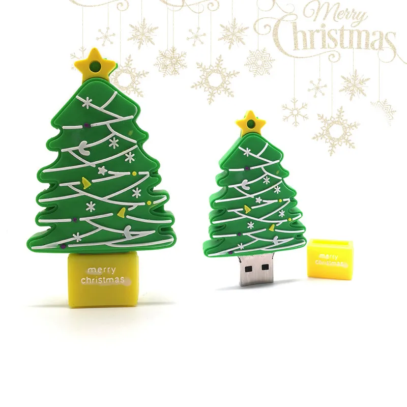 USB флеш-накопитель снеговик/Рождественская елка, 4 ГБ, 8 ГБ, 16 ГБ, 32 ГБ, 64 ГБ, карта памяти Санта-Клауса, рождественский подарок, флешка - Цвет: A