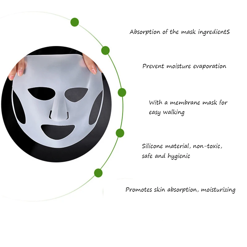 Многоразовая силиконовая маска для ухода за кожей лица предотвращает испарение эссенции увлажняющая маска для лица инструмент для красоты