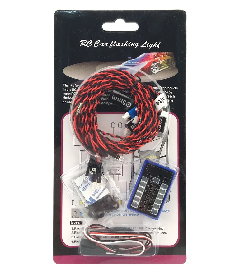 GT POWER 12 LED Flashing Head Light Lamp System Kit RC Car 1/10-in