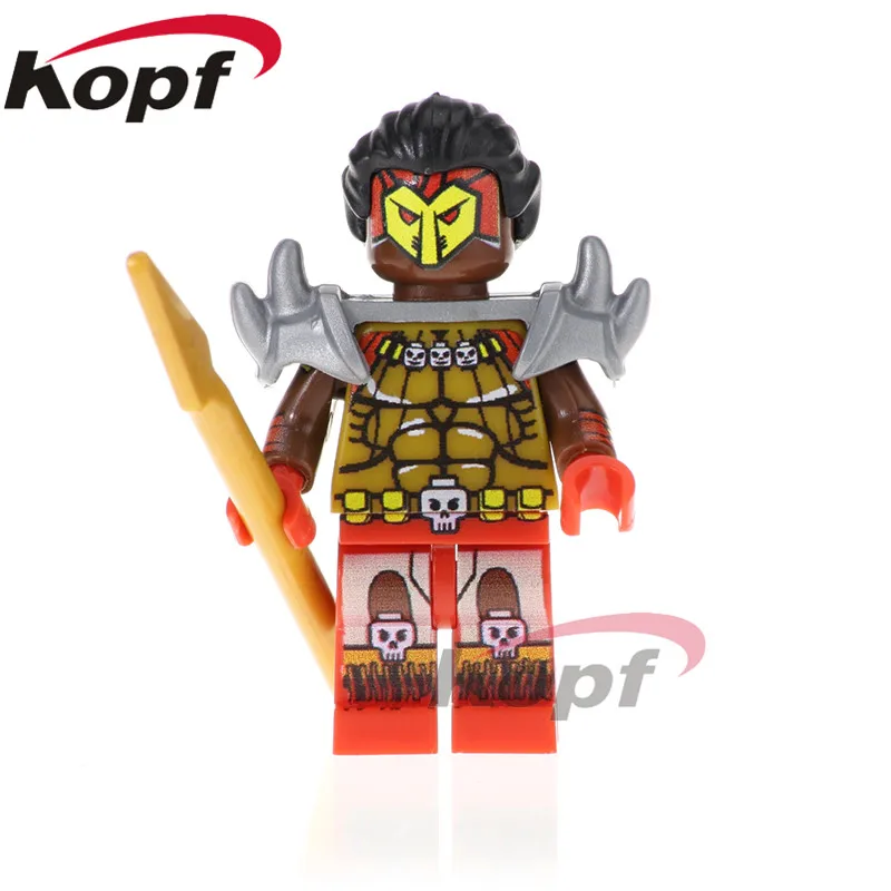 

Single Sale Super Heroes Erik Killmonger Punisher Batman Black Panther Bricks Education Building Blocks Children Toys Gift PG483