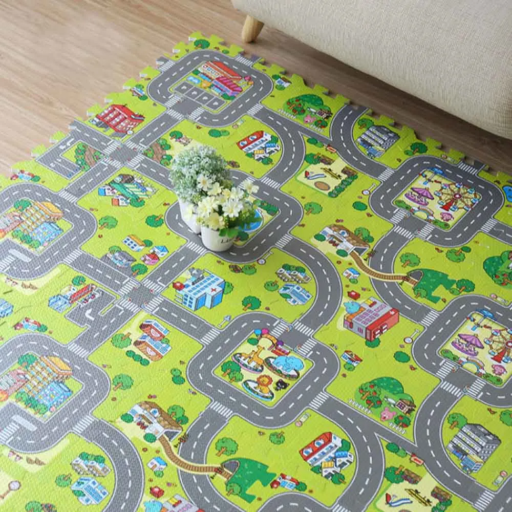 9 шт. каждый 30*30*1 см детский коврик из пены EVA Puzzle дорожные игровые коврики для